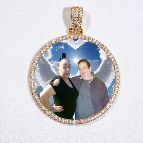 MEDIUM 3D CIRCLE CUSTOM PICTURE PENDANT