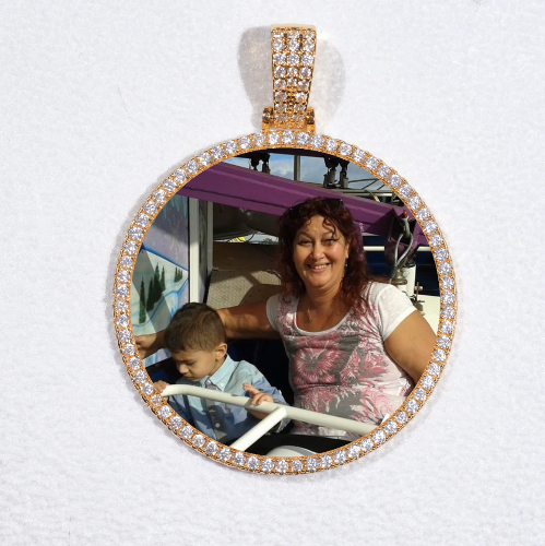 MEDIUM 3D CIRCLE CUSTOM PICTURE PENDANT