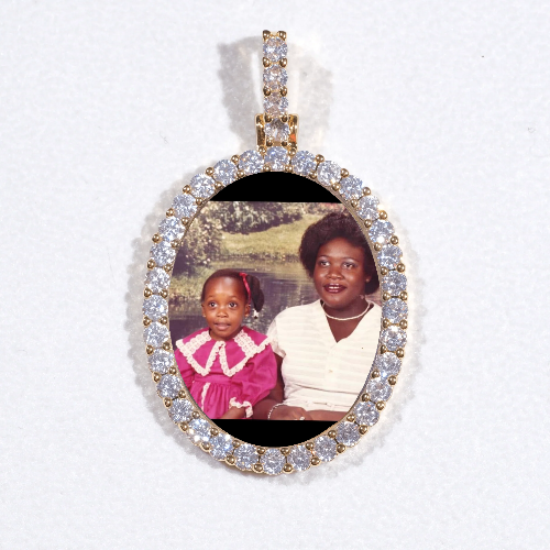 3D Oval Custom Picture Pendant