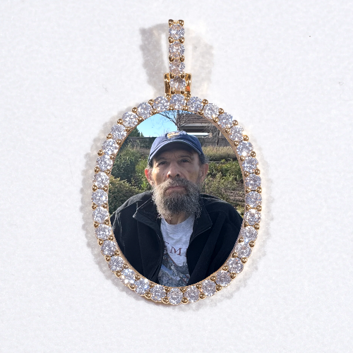 3D Oval Custom Picture Pendant
