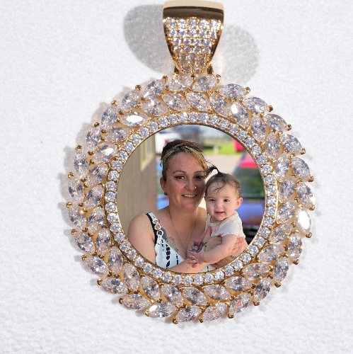 Large 3D Wheat Ear Custom Picture Pendant