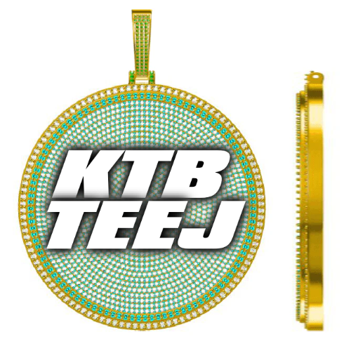 CUSTOM LETTER NECKLACE 3D BIG DISC