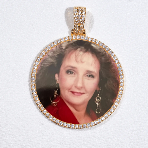 MEDIUM 3D CIRCLE CUSTOM PICTURE PENDANT