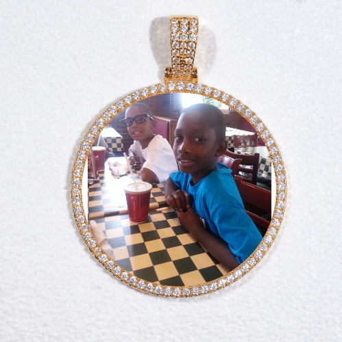 MEDIUM 3D CIRCLE CUSTOM PICTURE PENDANT