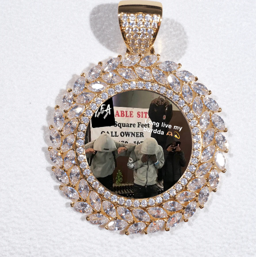 Large 3D Wheat Ear Custom Picture Pendant