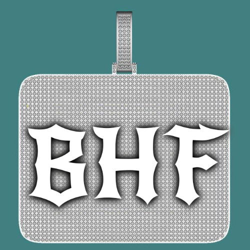 CUSTOM LETTER NECKLACE 3D BIG SQUARE