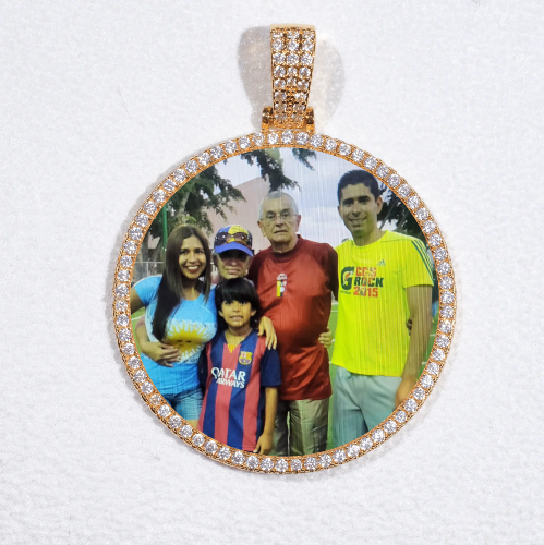 MEDIUM 3D CIRCLE CUSTOM PICTURE PENDANT