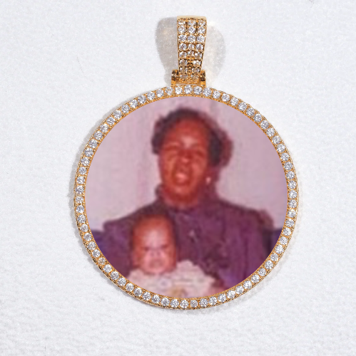 MEDIUM 3D CIRCLE CUSTOM PICTURE PENDANT