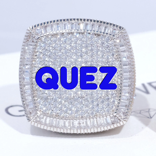 CUSTOM LETTER 3D ICED RING