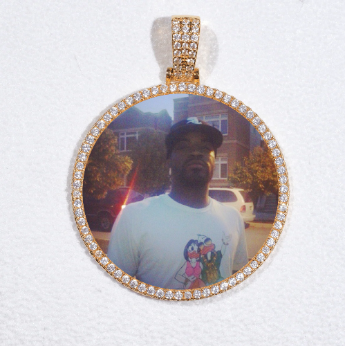 MEDIUM 3D CIRCLE CUSTOM PICTURE PENDANT
