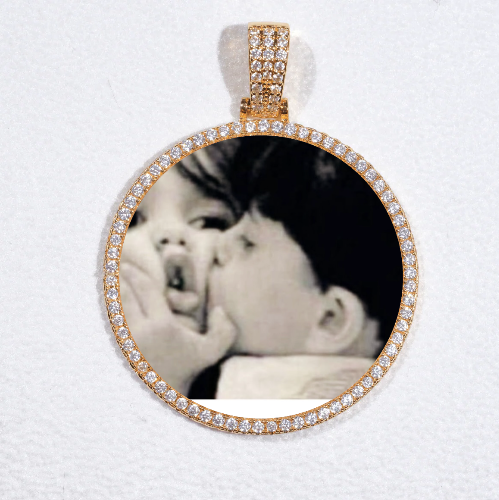 MEDIUM 3D CIRCLE CUSTOM PICTURE PENDANT