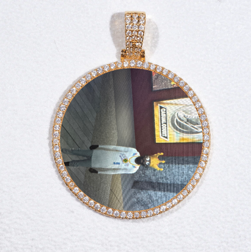 MEDIUM 3D CIRCLE CUSTOM PICTURE PENDANT