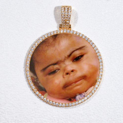 MEDIUM 3D CIRCLE CUSTOM PICTURE PENDANT