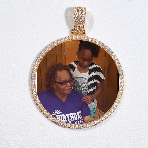 MEDIUM 3D CIRCLE CUSTOM PICTURE PENDANT