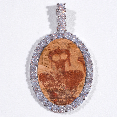 Large 3D Oval Custom Picture Pendant