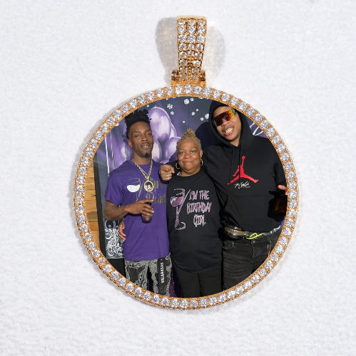 MEDIUM 3D CIRCLE CUSTOM PICTURE PENDANT