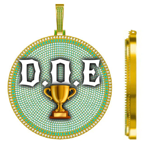 CUSTOM LETTER NECKLACE 3D BIG DISC