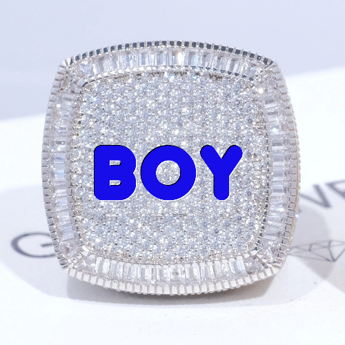 CUSTOM LETTER 3D ICED RING
