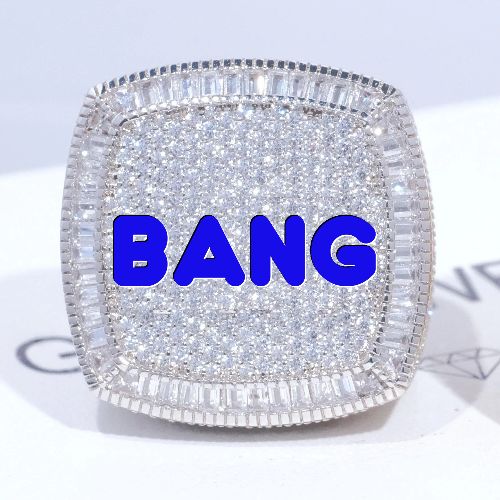 CUSTOM LETTER 3D ICED RING