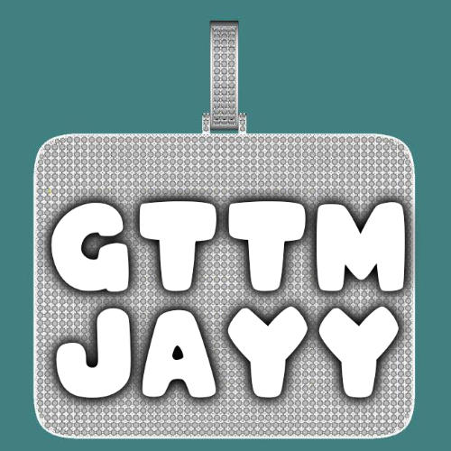 CUSTOM LETTER NECKLACE 3D BIG SQUARE