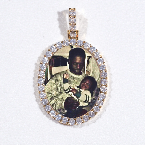 3D Oval Custom Picture Pendant