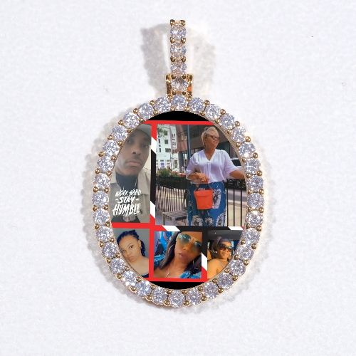 3D Oval Custom Picture Pendant