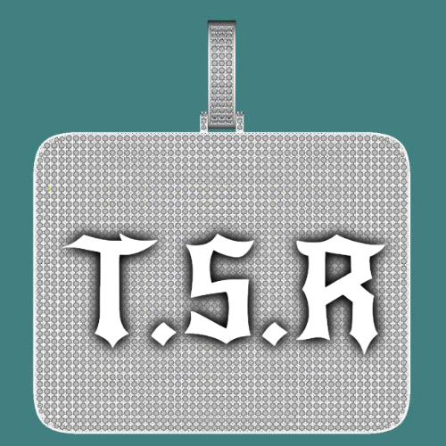 CUSTOM LETTER NECKLACE 3D BIG SQUARE