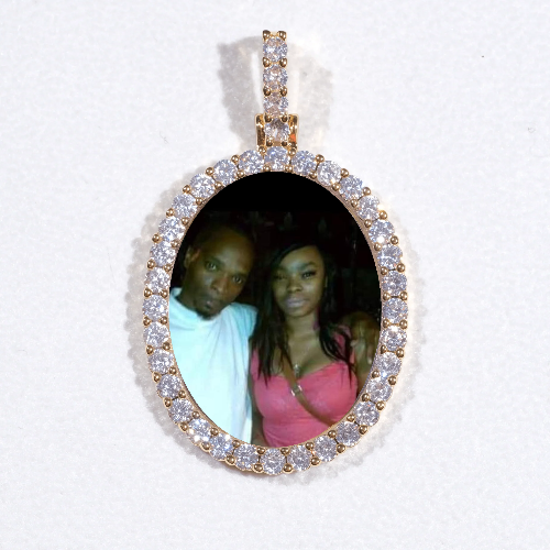 3D Oval Custom Picture Pendant