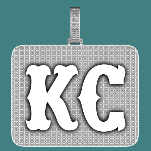 CUSTOM LETTER NECKLACE 3D BIG SQUARE
