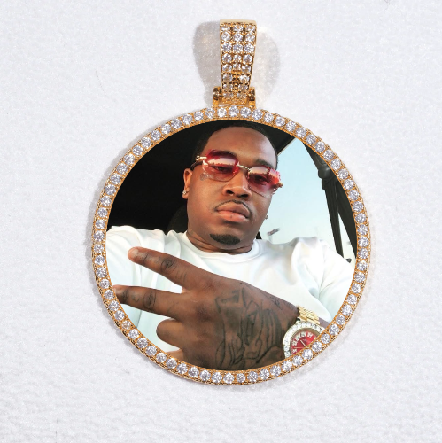 MEDIUM 3D CIRCLE CUSTOM PICTURE PENDANT