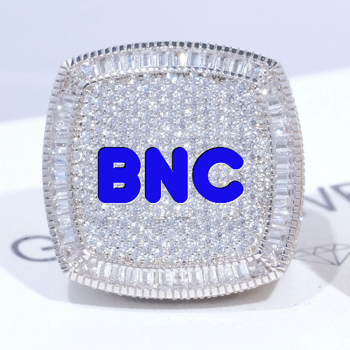 CUSTOM LETTER 3D ICED RING