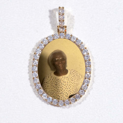 3D Oval Custom Picture Pendant