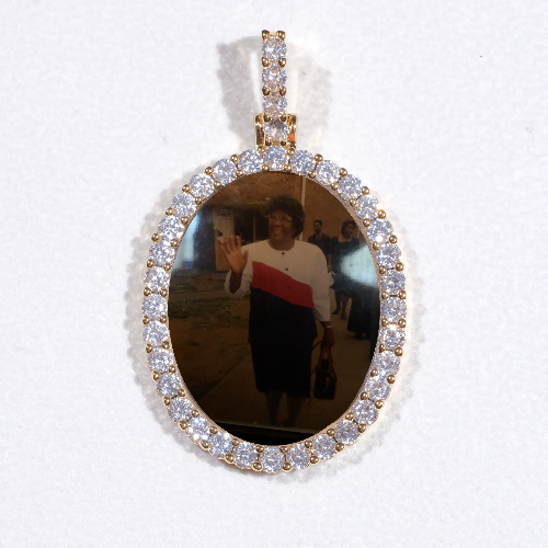 3D Oval Custom Picture Pendant