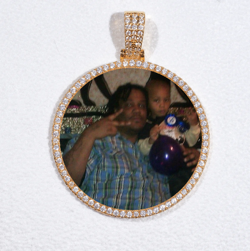 MEDIUM 3D CIRCLE CUSTOM PICTURE PENDANT