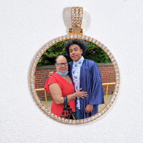 MEDIUM 3D CIRCLE CUSTOM PICTURE PENDANT