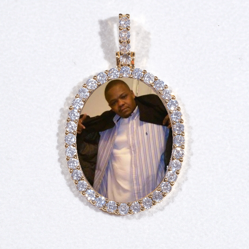 3D Oval Custom Picture Pendant
