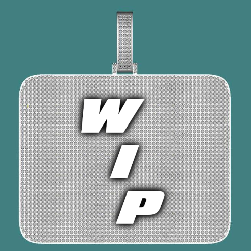 CUSTOM LETTER NECKLACE 3D BIG SQUARE