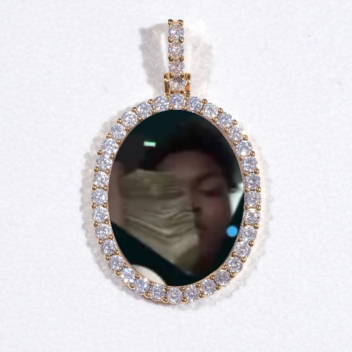 3D Oval Custom Picture Pendant