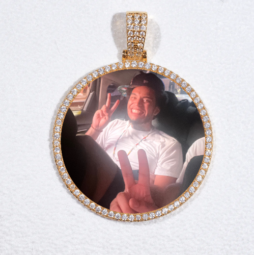 MEDIUM 3D CIRCLE CUSTOM PICTURE PENDANT