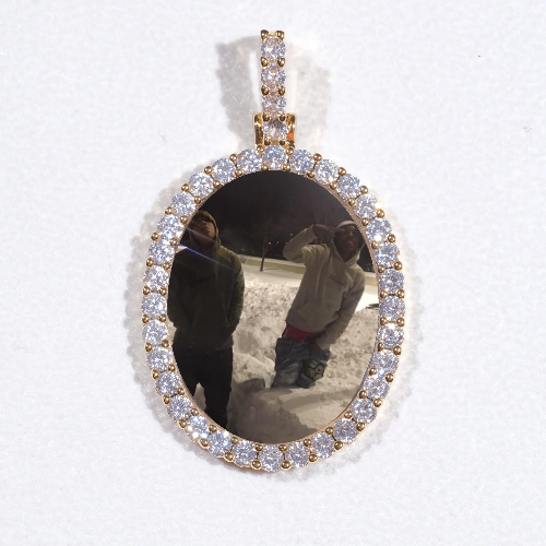 3D Oval Custom Picture Pendant