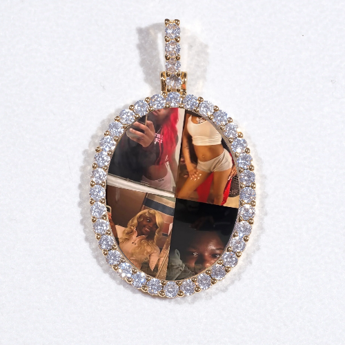 3D Oval Custom Picture Pendant
