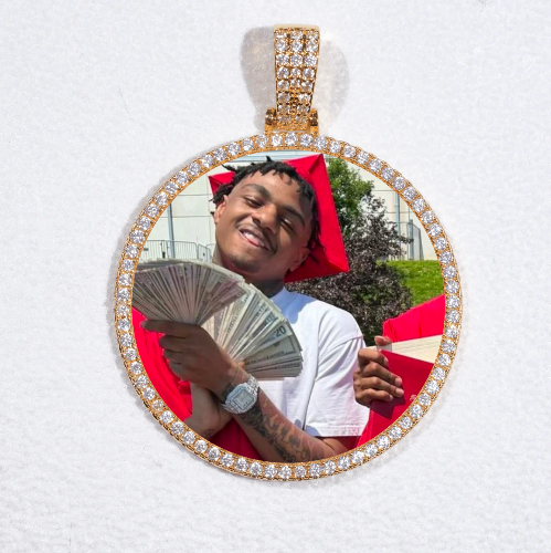 MEDIUM 3D CIRCLE CUSTOM PICTURE PENDANT