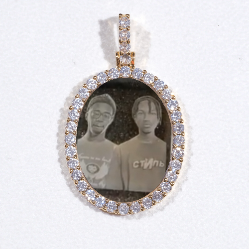 3D Oval Custom Picture Pendant