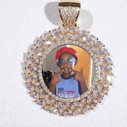 Large 3D Wheat Ear Custom Picture Pendant