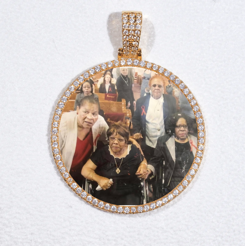 MEDIUM 3D CIRCLE CUSTOM PICTURE PENDANT