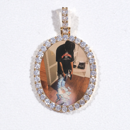 3D Oval Custom Picture Pendant