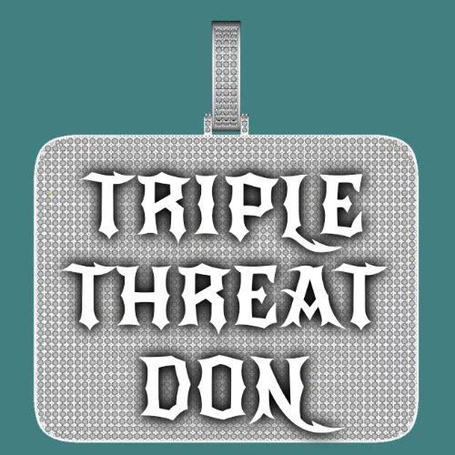 CUSTOM LETTER NECKLACE 3D BIG SQUARE