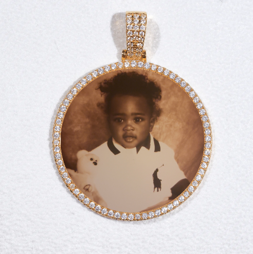 MEDIUM 3D CIRCLE CUSTOM PICTURE PENDANT