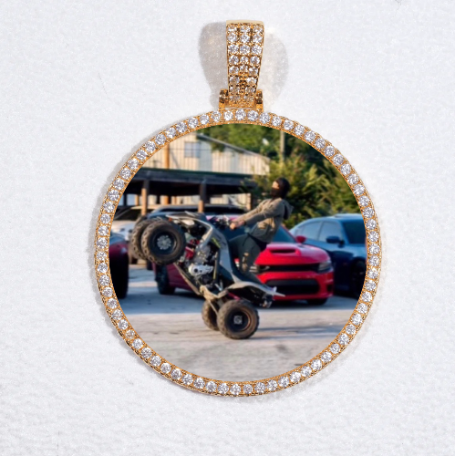MEDIUM 3D CIRCLE CUSTOM PICTURE PENDANT