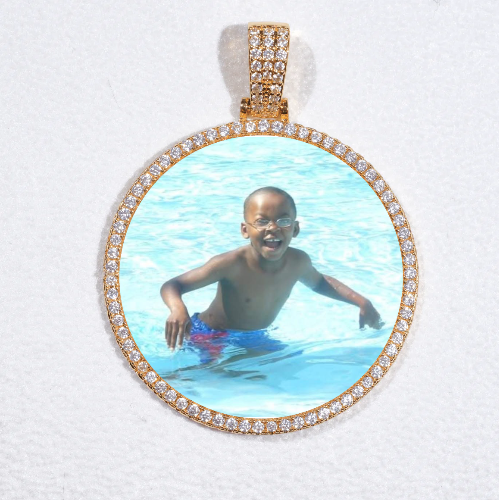 MEDIUM 3D CIRCLE CUSTOM PICTURE PENDANT